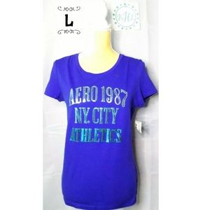Aeropostale Aero Sparkly T-Shirt Tee Top Large